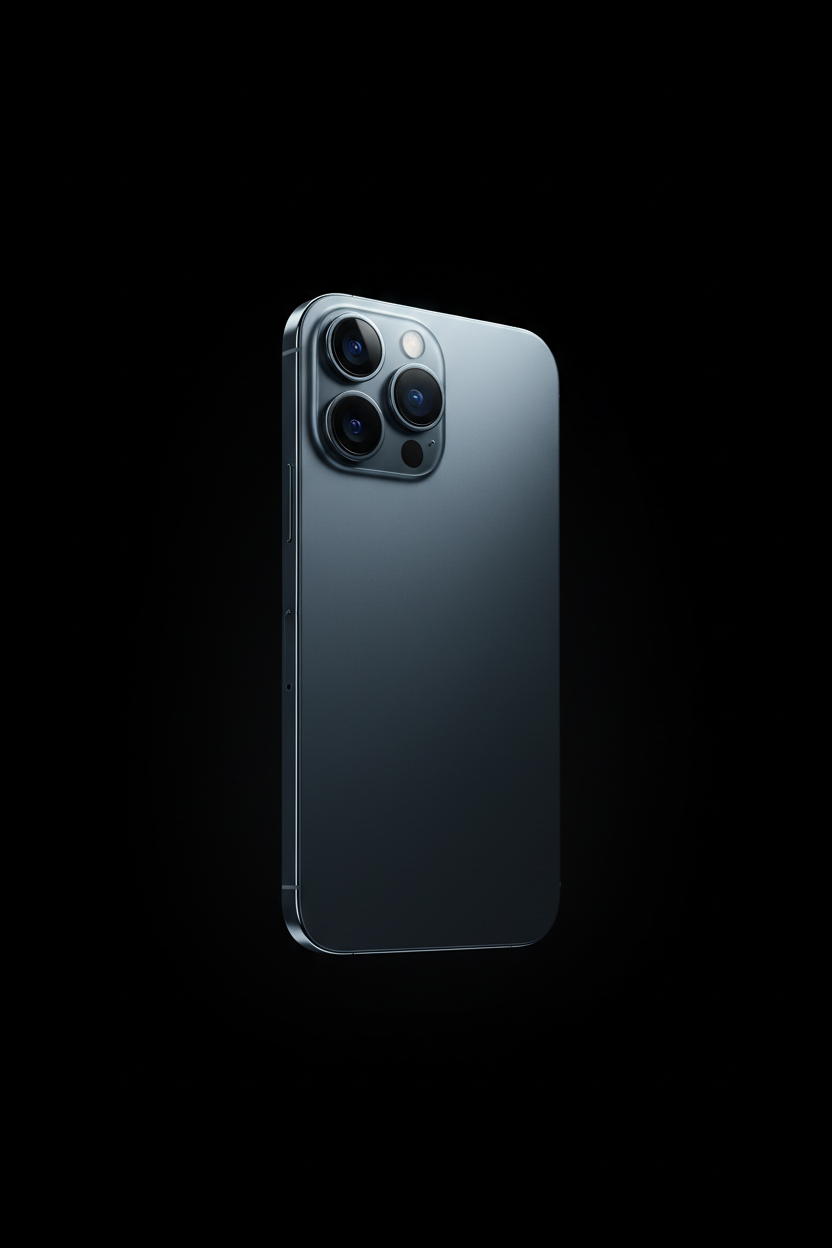 iPhone 17 ultra-fin en aluminium sur fond noir
