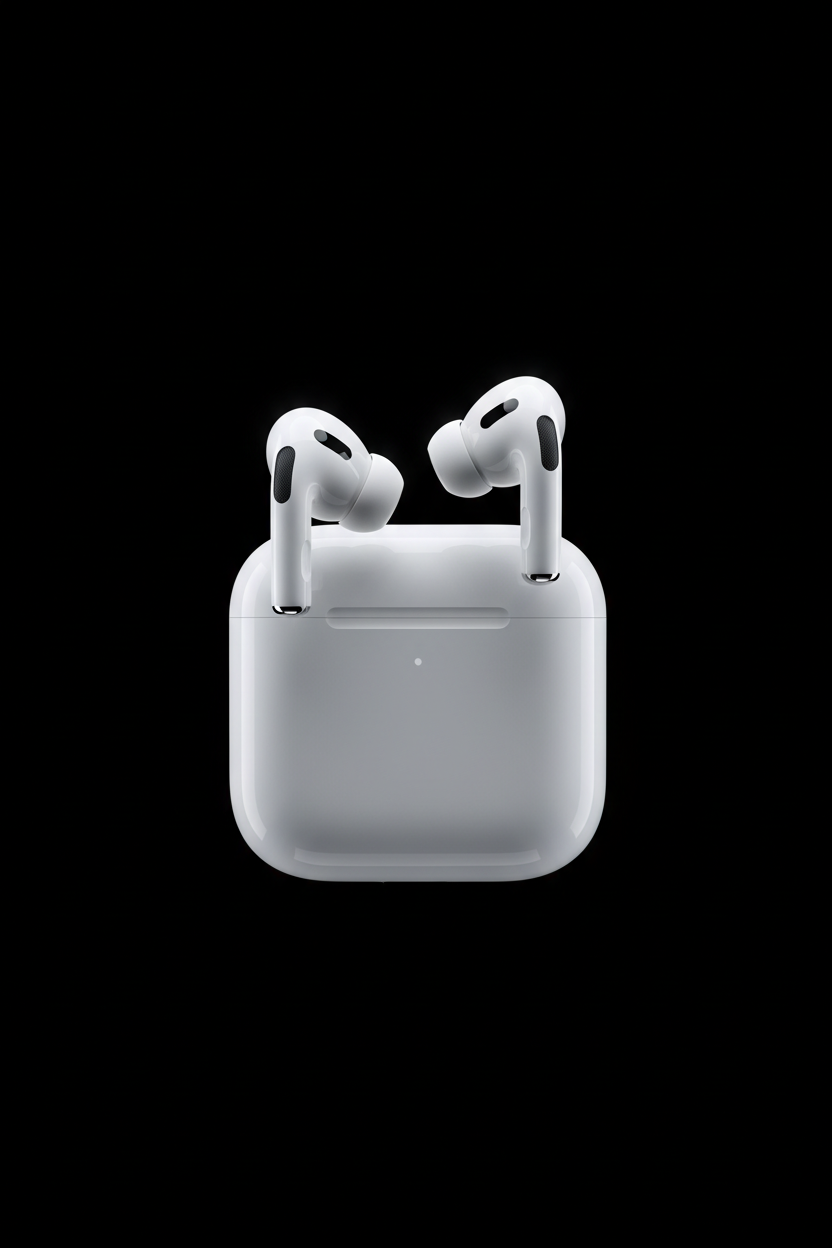 AirPods Pro 2 avec boitier MagSafe sur fond noir